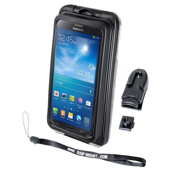 RAM Sealed Enclosure LARGE AQUA BOX&reg; Pro 20 WITH LANYARD, BUTTON &amp; BELT CLIP